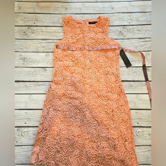 Love for Humanity Peach Colored Lace Cocktail Dress Size Small NWT - Picture 6 of 9